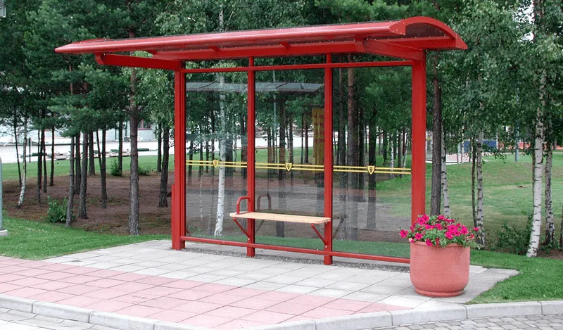 bus stop plastic wall cover